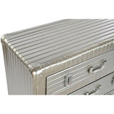 Chest of drawers Home ESPRIT Silver Metal MDF Wood Vintage 80 x 39 x 82 cm-6