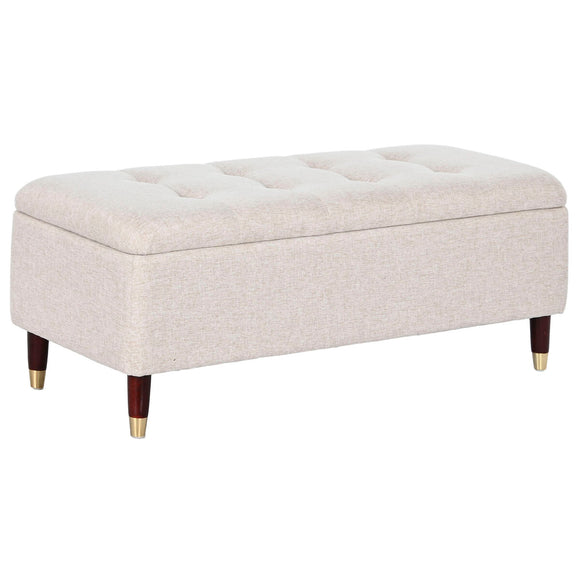 Bench Home ESPRIT Beige MDF Wood 110 x 45 x 44 cm-0