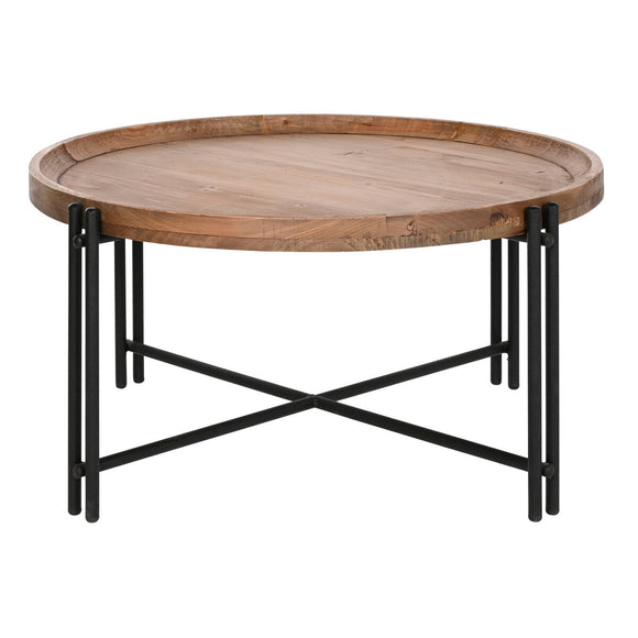 Centre Table Home ESPRIT Wood Metal 90 x 90 x 45 cm-0