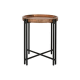 Small Side Table Home ESPRIT Wood Metal 50 x 50 x 60 cm-2