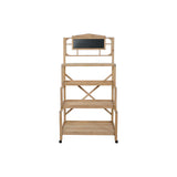 Shelves Home ESPRIT Black Board Fir wood 98 x 68 x 192 cm-2