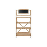 Shelves Home ESPRIT Black Board Fir wood 98 x 68 x 192 cm-1