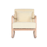 Rocking Chair Home ESPRIT White Natural Rubber wood 66 x 88 x 78 cm-2