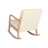 Rocking Chair Home ESPRIT White Natural Rubber wood 66 x 88 x 78 cm-1