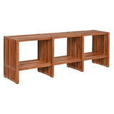 TV furniture Home ESPRIT Natural Teak 130 x 30 x 45 cm-0