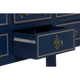 Console Home ESPRIT Brown Navy Blue Paolownia wood 103 x 35 x 80 cm-1