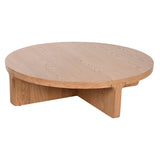 Centre Table Home ESPRIT Natural oak wood 121 x 121 x 32 cm-4