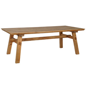 Dining Table Home ESPRIT Brown Natural Wood Pine 220 x 100 x 76 cm-0