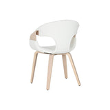 Dining Chair Home ESPRIT White Polyester Wood 55,5 x 67,5 x 80,5 cm-0