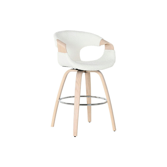 Stool Home ESPRIT White Wood 55,5 x 52,5 x 92,5 cm-0