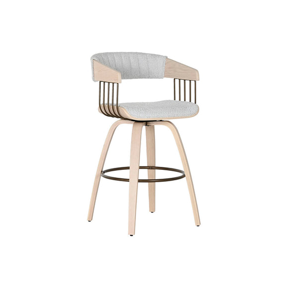 Dining Chair Home ESPRIT Grey Polyester Wood 51 x 55 x 91 cm-0