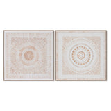 Painting Home ESPRIT Mandala Scandinavian 100 x 4 x 100 cm (2 Units)-0