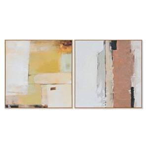 Painting Home ESPRIT Abstract Urban 100 x 4 x 100 cm (2 Units)-0