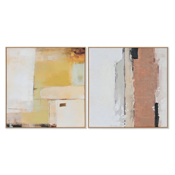 Painting Home ESPRIT Abstract Urban 100 x 4 x 100 cm (2 Units)-0