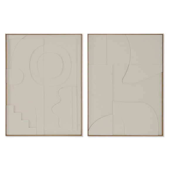 Painting Home ESPRIT Abstract Scandinavian 75 x 4 x 100 cm (2 Units)-0