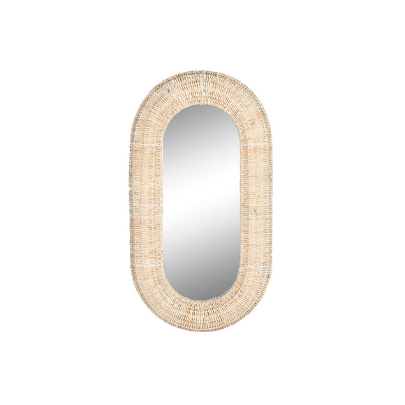 Wall mirror Home ESPRIT Natural 68 x 7,5 x 128 cm 69 x 8,5 x 128,5 cm-0