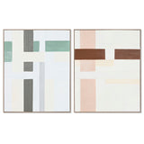 Painting Home ESPRIT Abstract Urban 82,2 x 4,5 x 102 cm (2 Units)-0