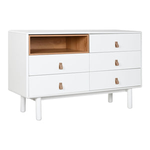 Chest of drawers Home ESPRIT White Natural polypropylene MDF Wood 120 x 40 x 75 cm-0