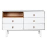 Chest of drawers Home ESPRIT White Natural polypropylene MDF Wood 120 x 40 x 75 cm-1