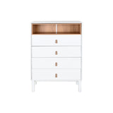 Chest of drawers Home ESPRIT White Natural polypropylene MDF Wood 80 x 40 x 117 cm-3