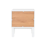 Nightstand Home ESPRIT White Natural Polyurethane MDF Wood 48 x 40 x 55 cm-1