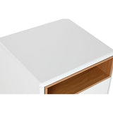 Nightstand Home ESPRIT White Natural Polyurethane MDF Wood 48 x 40 x 55 cm-6