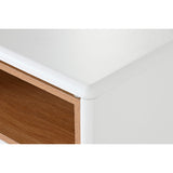 Nightstand Home ESPRIT White Natural Polyurethane MDF Wood 48 x 40 x 55 cm-5