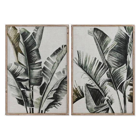 Painting Home ESPRIT Palms Tropical 70 x 4 x 100 cm (2 Units)-0