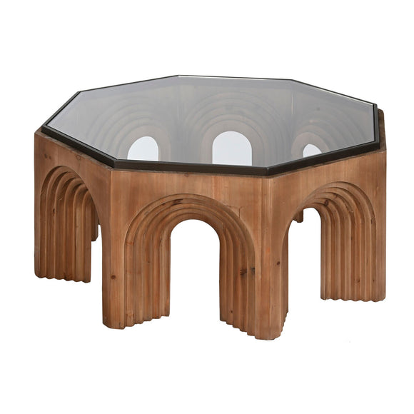 Centre Table Home ESPRIT Crystal Fir wood 99 x 99 x 46 cm-0