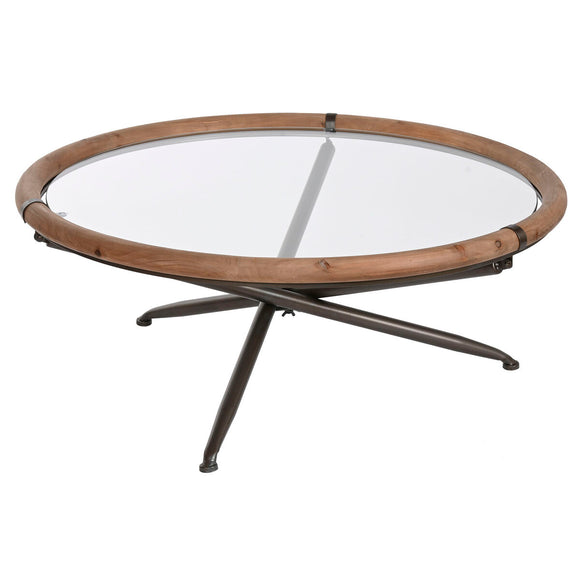 Centre Table Home ESPRIT Crystal Fir wood 100 x 100 x 40 cm-0