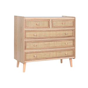 Chest of drawers Home ESPRIT Natural Paolownia wood 80 x 35 x 77 cm-0