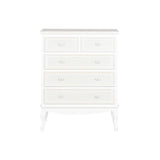Chest of drawers Home ESPRIT White Beige Wood MDF Wood Romantic 80 x 42 x 105 cm-1