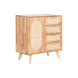 Sideboard Home ESPRIT Natural Metal Rattan Rubber wood 73,5 x 35 x 78 cm-0