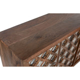 Sideboard Home ESPRIT Brown Black Silver Natural Mango wood Mirror 150 x 38 x 80 cm-8