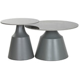 Console Home ESPRIT Grey Metal Ceramic 70 x 70 x 43 cm 70 x 70 x 1 cm-3