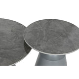 Console Home ESPRIT Grey Metal Ceramic 70 x 70 x 43 cm 70 x 70 x 1 cm-2