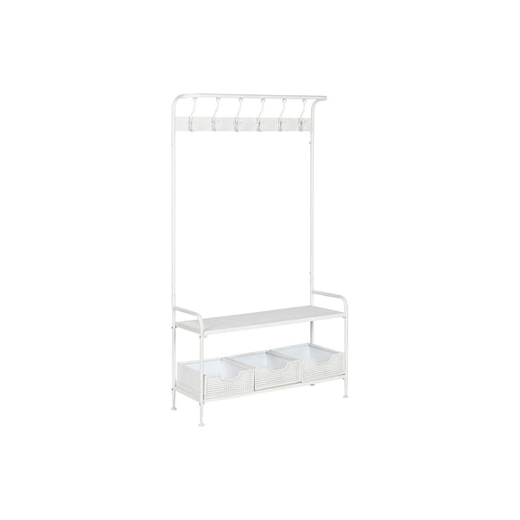Hall Table with Drawers Home ESPRIT White Metal 110 x 36 x 186 cm-0