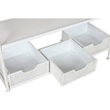 Hall Table with Drawers Home ESPRIT White Metal 110 x 36 x 186 cm-5