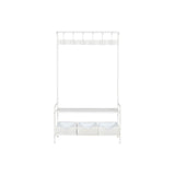Hall Table with Drawers Home ESPRIT White Metal 110 x 36 x 186 cm-1