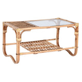 Centre Table Home ESPRIT Natural Bamboo Rattan 76 x 46 x 40 cm-0