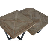 Centre Table Home ESPRIT Black Natural Metal Fir wood 118 x 78 x 45 cm-5