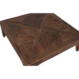 Centre Table Home ESPRIT Brown Wood 100 x 100 x 32 cm-4