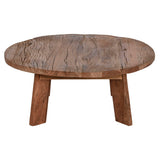 Centre Table Home ESPRIT Brown Wood 90 x 90 x 35 cm-1