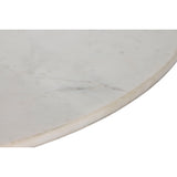 Dining Table Home ESPRIT White Natural Marble Acacia 115 x 115 x 76 cm-4