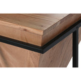 Small Side Table Home ESPRIT Brown Black Metal Acacia 41 x 41 x 67 cm-3