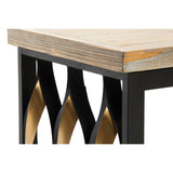 Set of 2 tables Home ESPRIT Wood Metal 64 x 34 x 65 cm-2