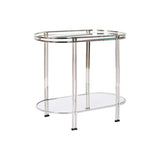 Side table Home ESPRIT Silver Steel Mirror 70 x 35 x 63 cm-1