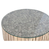 Centre Table Home ESPRIT Natural Crystal Eucalyptus wood 90 x 90 x 30 cm-3