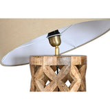 Floor Lamp Home ESPRIT Beige Natural Mango wood 220 V 41,5 x 41,5 x 158 cm-4