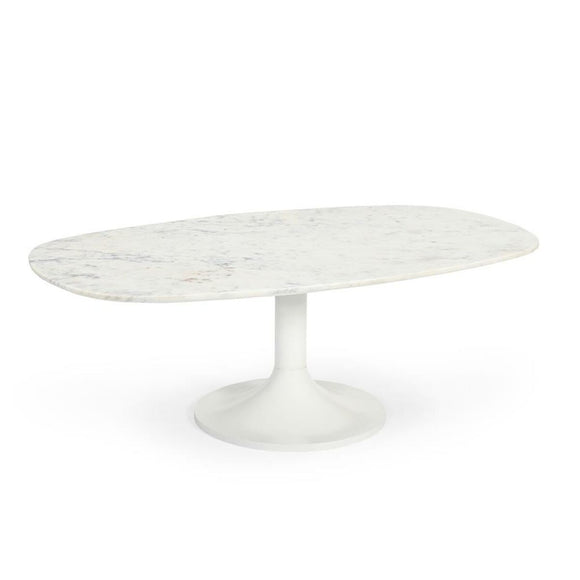 Centre Table Home ESPRIT White Metal Marble 120 x 70 x 39 cm-0